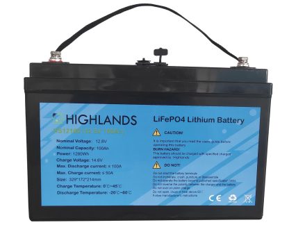Lithiumbatteri Highlands HS12100 12,8 V, 100AH